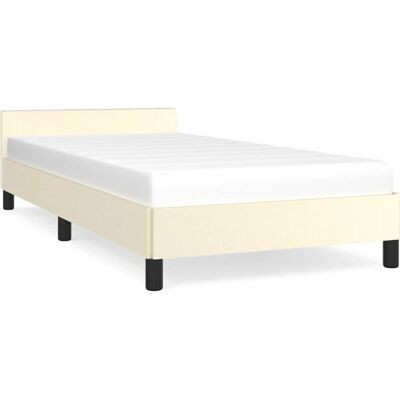 vidaXL Bettrahmen - Stützbeine, Creme, 80x200cm vidaXL Bettrahmen - Stützbeine, Creme, 80x200cm