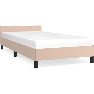 vidaXL Bettrahmen mit Kopfteil - Langlebiges Kunstleder - 100x200 cm vidaXL Bettrahmen mit Kopfteil - Langlebiges Kunstleder - 100x200 cm