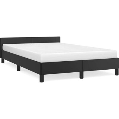 vidaXL Bettgestell mit Kopfteil - Modern Schwarz vidaXL Bettgestell mit Kopfteil - Modern Schwarz