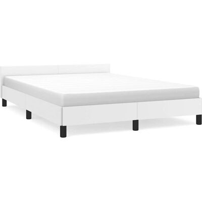vidaXL Bettgestell Weiß 140x200cm Kunstleder vidaXL Bettgestell Weiß 140x200cm Kunstleder