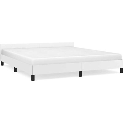 VidaXL Bettrahmen - Weiß, 160x200cm, Langlebiges Kunstleder, Leichte Montage VidaXL Bettrahmen - Weiß, 160x200cm, Langlebiges Kunstleder, Leichte Montage