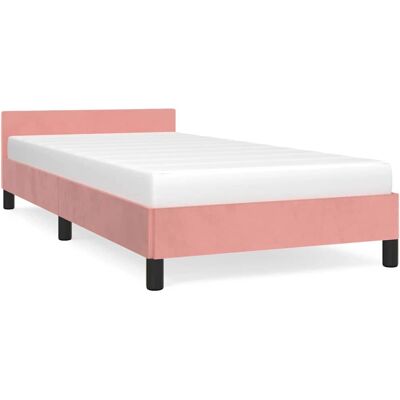 vidaXL Bettrahmen mit Samtkopfteil - Rosa - Bettgestell vidaXL Bettrahmen mit Samtkopfteil - Rosa - Bettgestell