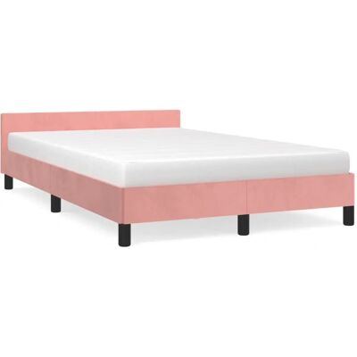 VidaXL Bettgestell - Rosa, 120x200cm, Samtstoff VidaXL Bettgestell - Rosa, 120x200cm, Samtstoff