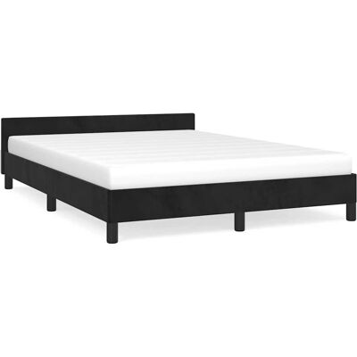 vidaXL Bettgestell 347569 - Bettgestell, Samt, Schwarz, 140x190 cm vidaXL Bettgestell 347569 - Bettgestell, Samt, Schwarz, 140x190 cm