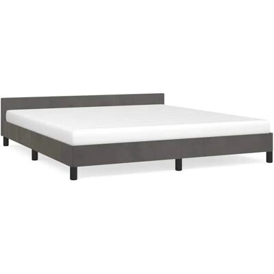vidaXL Bettgestell - Dunkelgrauer Samt - 180x200 cm - Bettgestell vidaXL Bettgestell - Dunkelgrauer Samt - 180x200 cm - Bettgestell