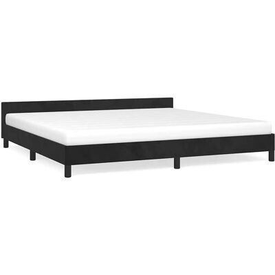 vidaXL Bettgestell mit Kopfteil - Schwarz, 200x200 cm - Bettgestell vidaXL Bettgestell mit Kopfteil - Schwarz, 200x200 cm - Bettgestell