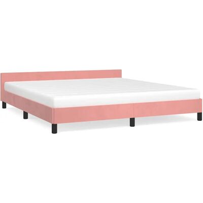 vidaXL Sengekarm med Rosa Fløjlstof - 200x200 cm vidaXL Sengekarm med Rosa Fløjlstof - 200x200 cm