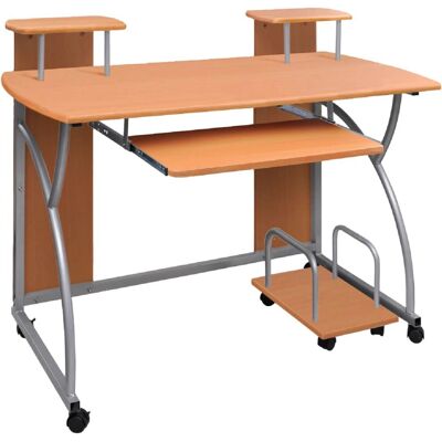 vidaXL Computertisch Braun - Tisch mit ausziehbarem Fach vidaXL Computertisch Braun - Tisch mit ausziehbarem Fach