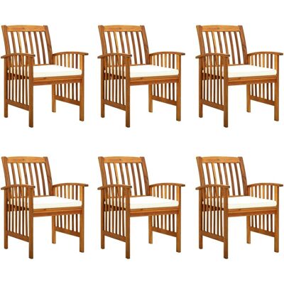 VIDAXL Garten Esszimmerstühle 6er-Set mit Kissen VIDAXL Garten Esszimmerstühle 6er-Set mit Kissen