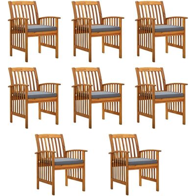 VIDAXL Gartenstühle Set - Akazienholz, Kissen, Rustikaler Stil VIDAXL Gartenstühle Set - Akazienholz, Kissen, Rustikaler Stil