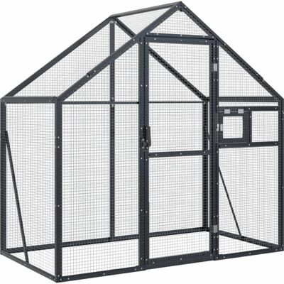 vidaXL Antracit Fuglekasse 179x100x185 cm - Fuglekasse vidaXL Antracit Fuglekasse 179x100x185 cm - Fuglekasse