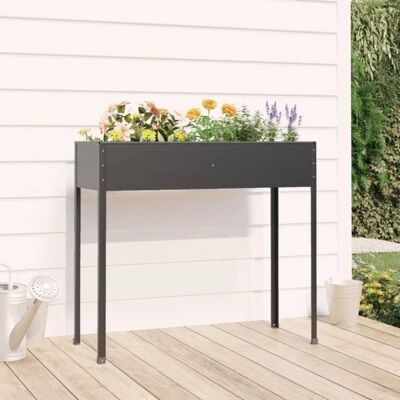 vidaXL Gartenbeet Anthrazit 100,5x40,5x90 cm Verzinkter Stahl Hochbeet - Gartenbeet vidaXL Gartenbeet Anthrazit 100,5x40,5x90 cm Verzinkter Stahl Hochbeet - Gartenbeet