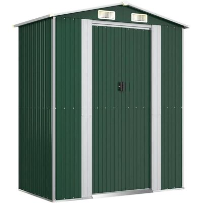 Cobertizo de jardín de vidaXL Acero galvanizado 192x108x223 cm Verde - Cobertizo de jardín Cobertizo de jardín de vidaXL Acero galvanizado 192x108x223 cm Verde - Cobertizo de jardín