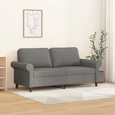 VIDAXL - 2-Seater Sofa - Dunkelgrau - 140 cm - sofa VIDAXL - 2-Seater Sofa - Dunkelgrau - 140 cm - sofa