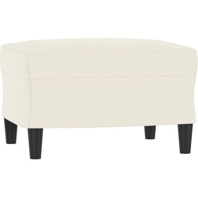 vidaXL - Pouf en Velours Crème - Design Moderne, Tissu Doux, Compact - Publicité vidaXL - Pouf en Velours Crème - Design Moderne, Tissu Doux, Compact - Publicité