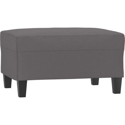 vidaXL Pouf Gris Similicuir Ottoman - Ottomans - Publicité vidaXL Pouf Gris Similicuir Ottoman - Ottomans - Publicité