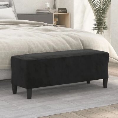 vidaXL Schwarzes Samt-Innenbank - Indoor bench vidaXL Schwarzes Samt-Innenbank - Indoor bench