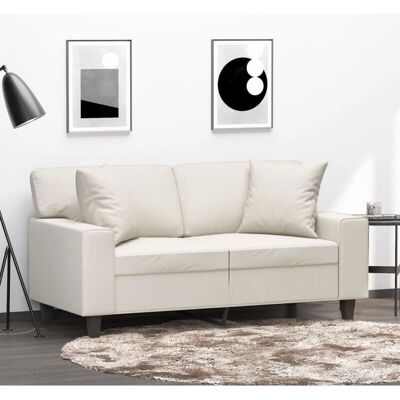 VIDAXL Maisonchic - Decoratieve Kussens 2st Creme 40x40 cm in Kunstleer VIDAXL Maisonchic - Decoratieve Kussens 2st Creme 40x40 cm in Kunstleer