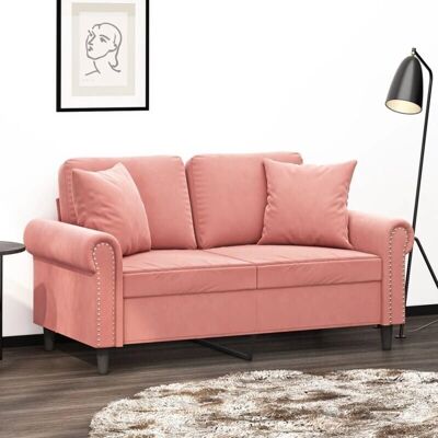 vidaXL Dekorative Kissen 2 Stück Rosa Samt - Dekoratives Kissen vidaXL Dekorative Kissen 2 Stück Rosa Samt - Dekoratives Kissen