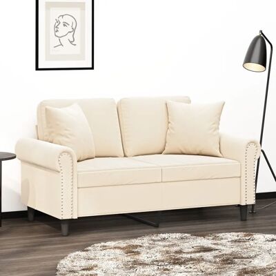 vidaXL Coussin Décoratif 2 pcs Crème Velours - Coussin Décoratif - Publicité vidaXL Coussin Décoratif 2 pcs Crème Velours - Coussin Décoratif - Publicité