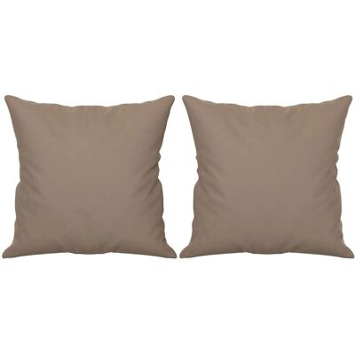 vidaXL Coussin Décoratif Taupe - 40x40cm Microfibre - Publicité vidaXL Coussin Décoratif Taupe - 40x40cm Microfibre - Publicité