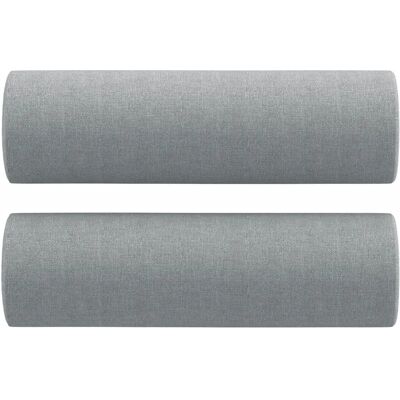 vidaXL Dekorative puder 2 stk. Lys grå Ø15x50 cm vidaXL Dekorative puder 2 stk. Lys grå Ø15x50 cm