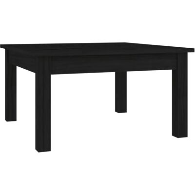 vidaXL Schwarzer Couchtisch - Kiefernholz, 55x55x30 cm vidaXL Schwarzer Couchtisch - Kiefernholz, 55x55x30 cm