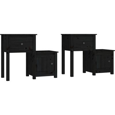 vidaXL 814548 Schwarzes Nachttisch - Beistelltisch - Nachttisch vidaXL 814548 Schwarzes Nachttisch - Beistelltisch - Nachttisch