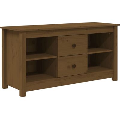 vidaXL 814572 Honigbraun Massives Kiefernholz TV-Schrank - TV-Schrank vidaXL 814572 Honigbraun Massives Kiefernholz TV-Schrank - TV-Schrank