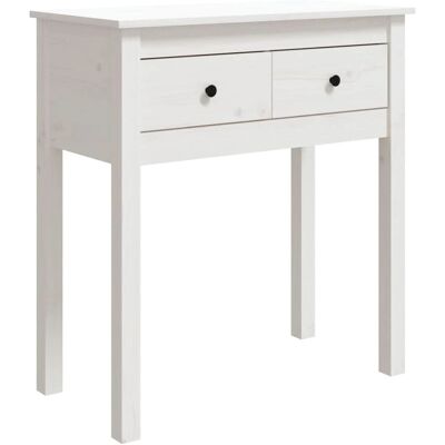 vidaXL Massiv Kiefernholz Konsole Weiß - Konsole Tisch vidaXL Massiv Kiefernholz Konsole Weiß - Konsole Tisch