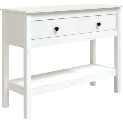 vidaXL Weiße Massivholz Kiefer Konsole 100x35x75 cm - Beistelltisch vidaXL Weiße Massivholz Kiefer Konsole 100x35x75 cm - Beistelltisch