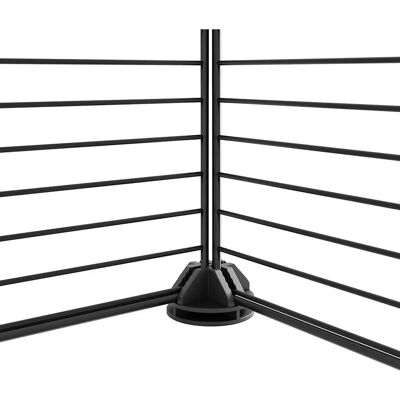 vidaXL 20-Panel Haustierkäfig Schwarz Stahl mit Tür vidaXL 20-Panel Haustierkäfig Schwarz Stahl mit Tür
