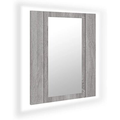 vidaXL LED Spejlskab Grau Sonoma 40x12x45 cm Ingeeniørtræ - Badeværelsesmøbler vidaXL LED Spejlskab Grau Sonoma 40x12x45 cm Ingeeniørtræ - Badeværelsesmøbler