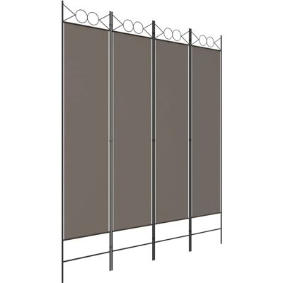 vidaXL 4 kusy Akrylátová obrazovka antracit 160x200 cm vidaXL 4 kusy Akrylátová obrazovka antracit 160x200 cm