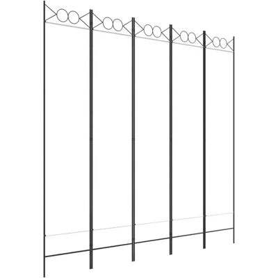 vidaXL Tissu Blanc Paravent à 6 Panneaux - Paravent - Publicité vidaXL Tissu Blanc Paravent à 6 Panneaux - Paravent - Publicité