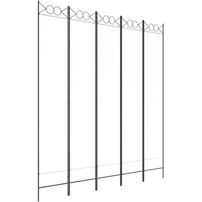 vidaXL Hvid 200x220cm 6-Panel Rumsdeler Stoff Privatliv vidaXL Hvid 200x220cm 6-Panel Rumsdeler Stoff Privatliv