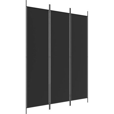 Paravent en tissu noir 3 panneaux vidaXL - Type de pièce - Publicité Paravent en tissu noir 3 panneaux vidaXL - Type de pièce - Publicité