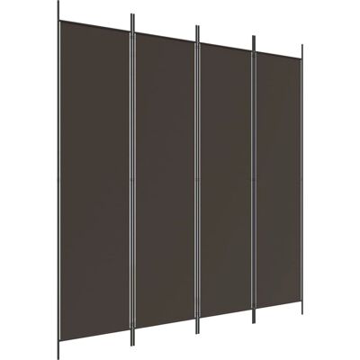 Paravent en tissu marron 4 panneaux vidaXL - Paravent - Publicité Paravent en tissu marron 4 panneaux vidaXL - Paravent - Publicité