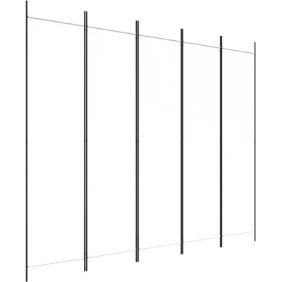vidaXL Rumsdeler 250x200cm Hvid Stoff Foldbar vidaXL Rumsdeler 250x200cm Hvid Stoff Foldbar