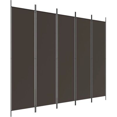 vidaXL 250x200 cm Brunt stofrumdeler - Privatlivsskærm vidaXL 250x200 cm Brunt stofrumdeler - Privatlivsskærm