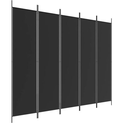 vidaXL Sorte 250x200 cm Stoff Rumdeler Flere Paneler vidaXL Sorte 250x200 cm Stoff Rumdeler Flere Paneler