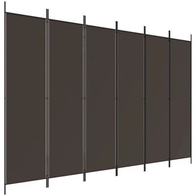 vidaXL Paravent Marron 300x200 cm Tissu à 6 Panneaux - Publicité vidaXL Paravent Marron 300x200 cm Tissu à 6 Panneaux - Publicité
