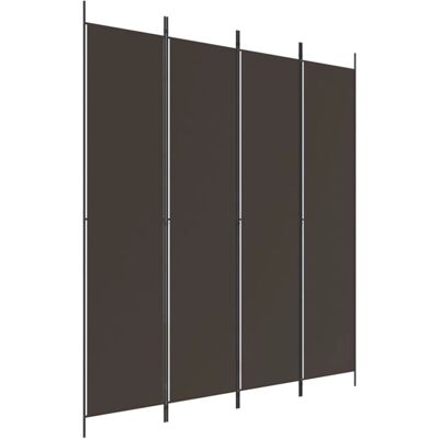 vidaXL 4-6 Panel Rumsdeler Brun 200x220 cm Stoff vidaXL 4-6 Panel Rumsdeler Brun 200x220 cm Stoff
