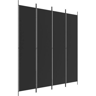 vidaXL Sorte 4-Panels Room Divider - Rummertype vidaXL Sorte 4-Panels Room Divider - Rummertype