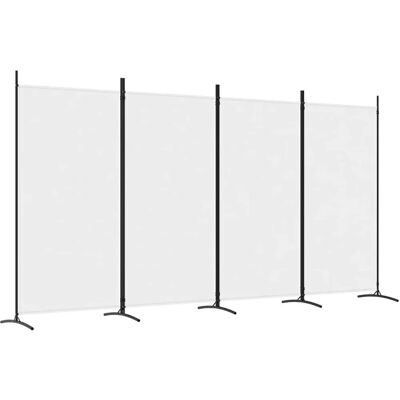 vidaXL Bílý pokojový paraván 346x180 cm Soukromí obrazovka vidaXL Bílý pokojový paraván 346x180 cm Soukromí obrazovka