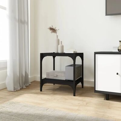 vidaXL 40x33x41 cm TV-Schrank - Schwarz - Holzwerkstoff & Stahl vidaXL 40x33x41 cm TV-Schrank - Schwarz - Holzwerkstoff & Stahl