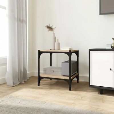vidaXL Sonoma Eiche TV-Schrank - Holz & Stahl - 40x33x41cm vidaXL Sonoma Eiche TV-Schrank - Holz & Stahl - 40x33x41cm
