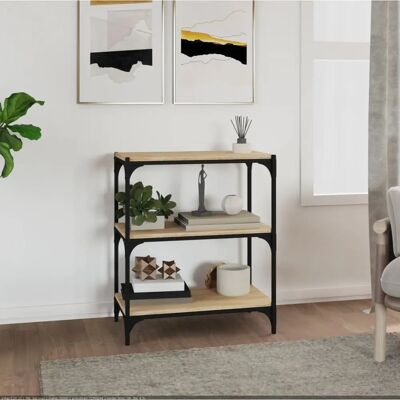 vidaXL Sonoma Eichen Bücherregal - 60x33x70.5 cm - Holz & Stahl vidaXL Sonoma Eichen Bücherregal - 60x33x70.5 cm - Holz & Stahl