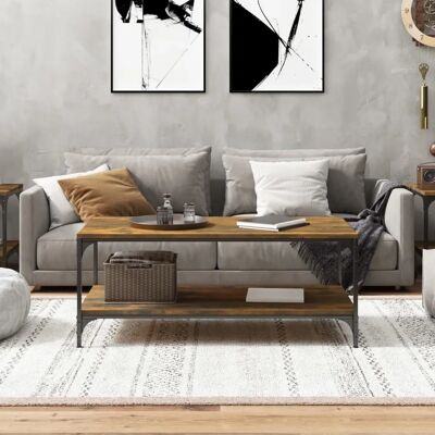vidaXL Räuchereiche Couchtisch - Beistelltisch vidaXL Räuchereiche Couchtisch - Beistelltisch