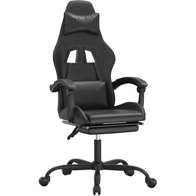 Vidaxl Gaming-Stuhl mit Fußstütze - Verstellbar & Drehbar - Schwarz Vidaxl Gaming-Stuhl mit Fußstütze - Verstellbar & Drehbar - Schwarz
